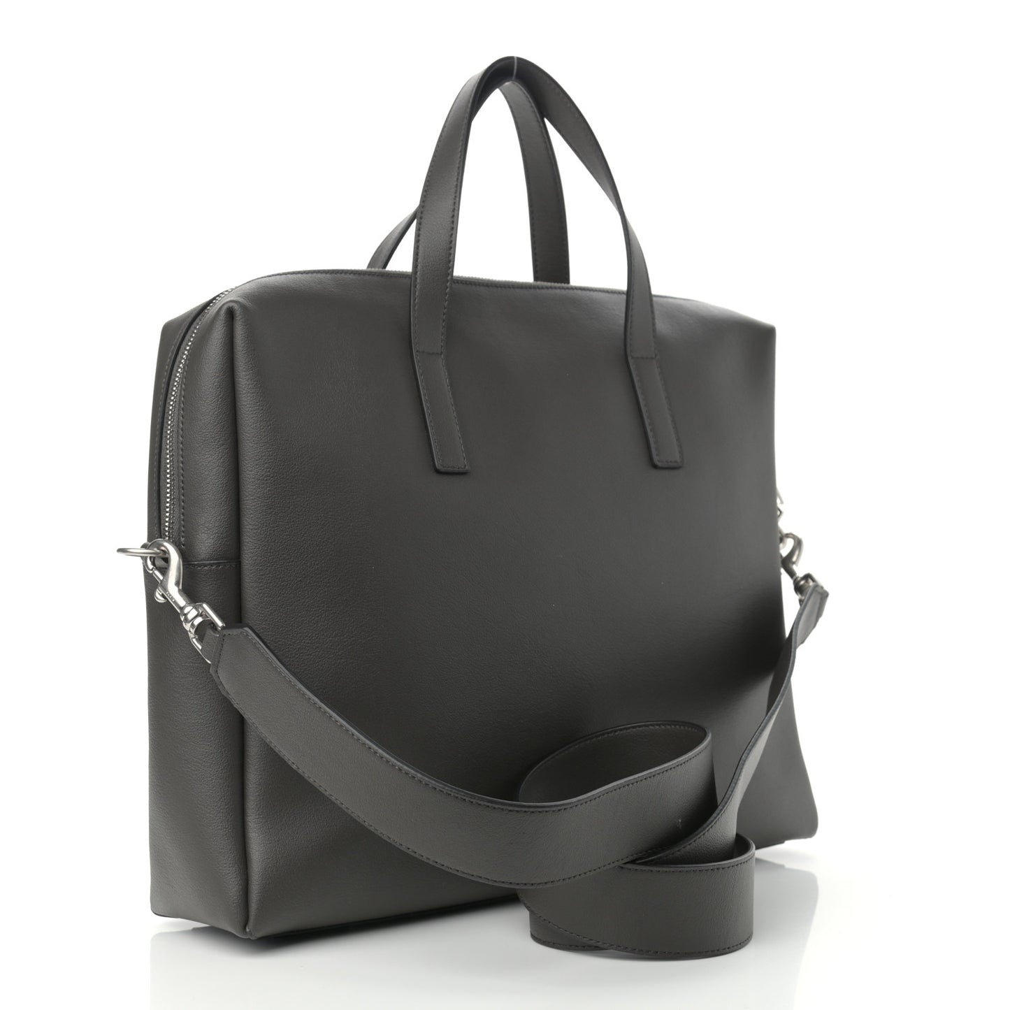 Calfskin Bold Briefcase Grey