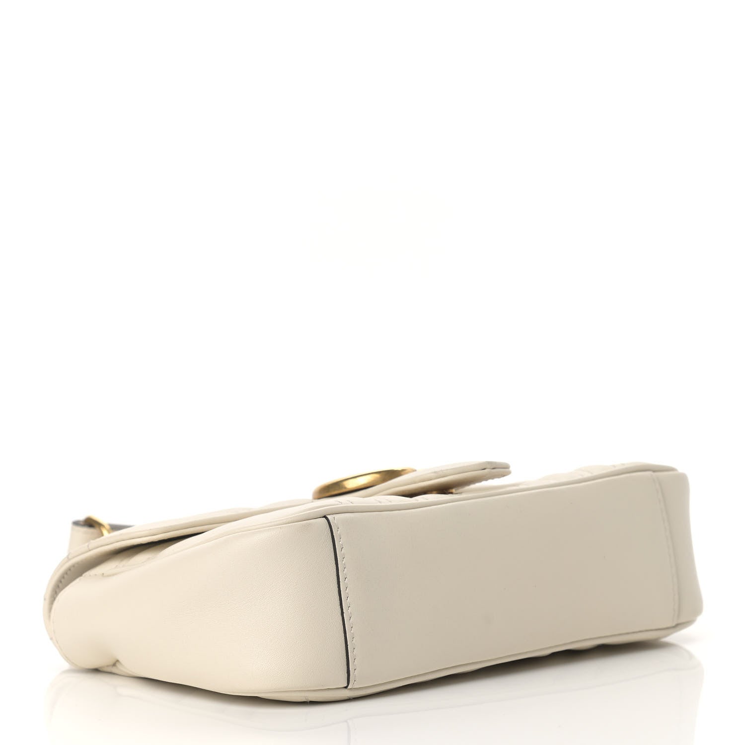 Gucci Calfskin Matelasse Mini GG Marmont Shoulder Bag White 4 of 12