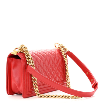 Chanel Lambskin Quilted Medium Boy Flap Red 3 of 12