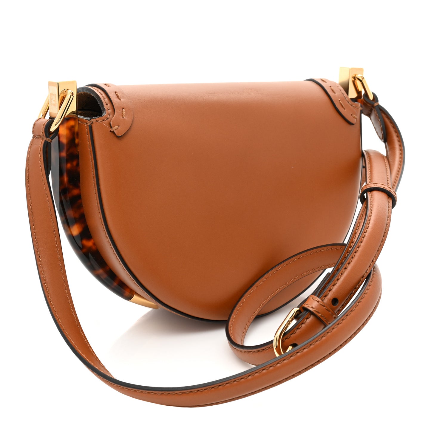 Vitello King Plexiglass Moonlight Shoulder Bag Cuoio