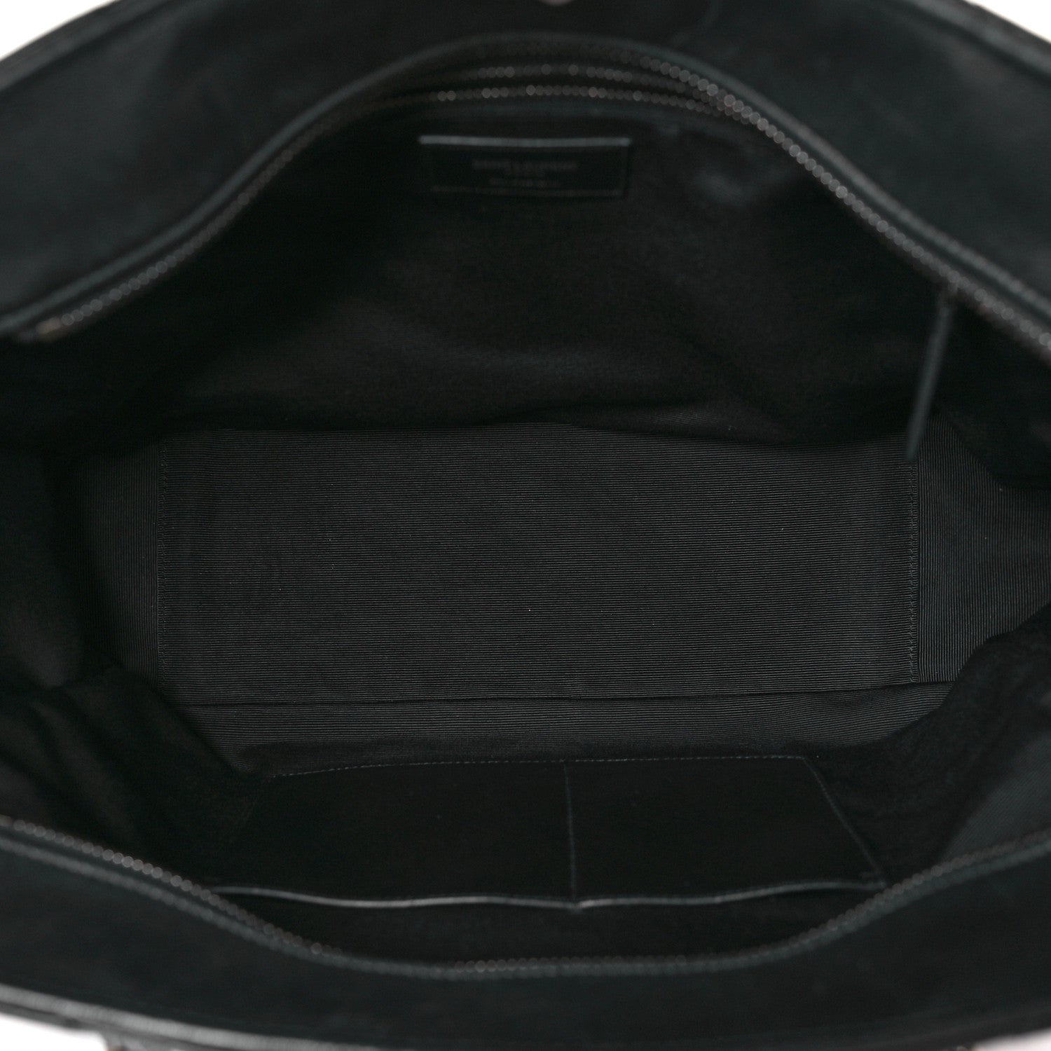 Saint Laurent Sheepskin Matelasse Chevron Large Monogram Shopping Bag Black 5 of 9