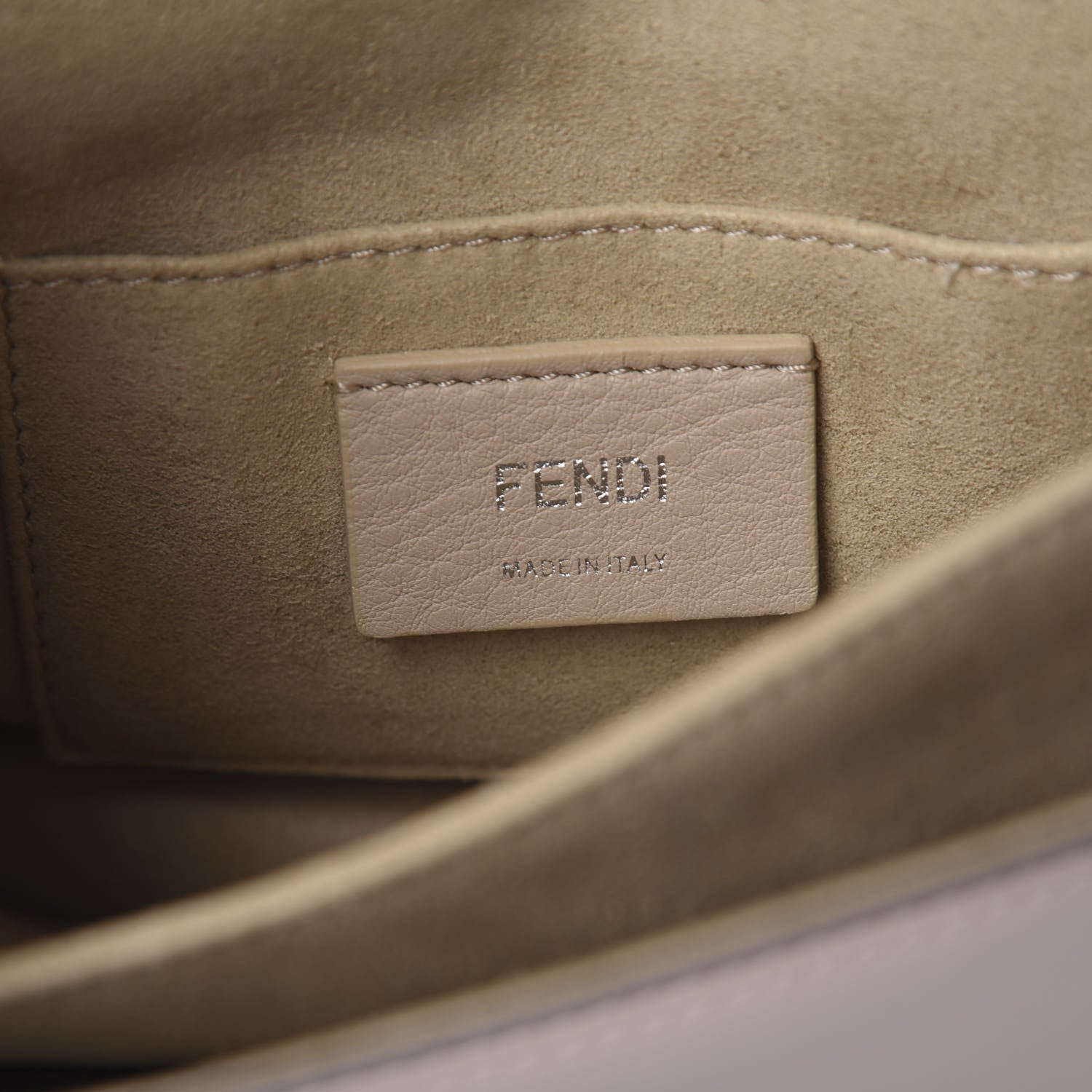 Fendi Vitello Liberty Pearl Scalloped Studded Small Kan I Shoulder Bag Soap 5 of 9