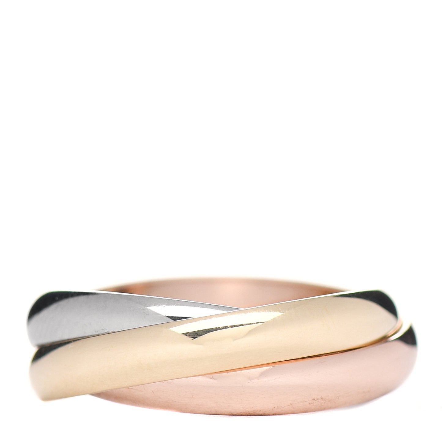 18K Pink Yellow White Gold Small Trinity Ring 50 5.25