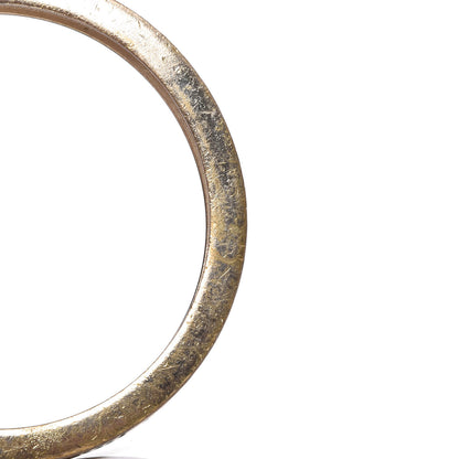 Chanel Metal French Quote Bangle Gold 6 of 6
