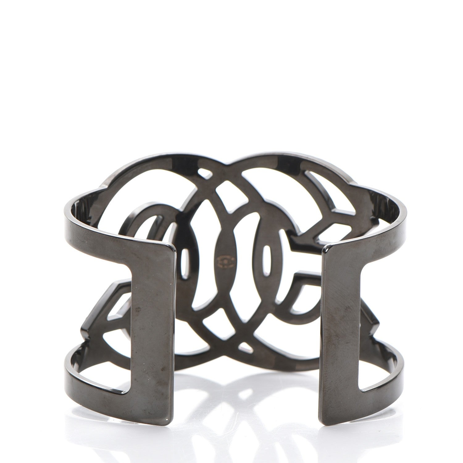 Chanel Crystal CC Cuff Red Black 3 of 5