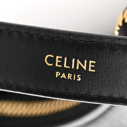 Celine Smooth Calfskin Medium Strap Ava Triomphe Shoulder Bag Black 6 of 11