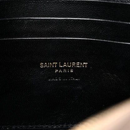 Saint Laurent Grain De Poudre Matelasse Monogram Mini Lou Camera Bag Dark Beige 6 of 10