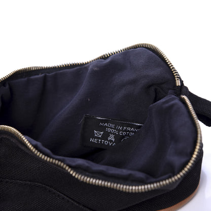 Hermes Cotton Canvas Mini Bolide Travel Cosmetic Pouch Black 6 of 7