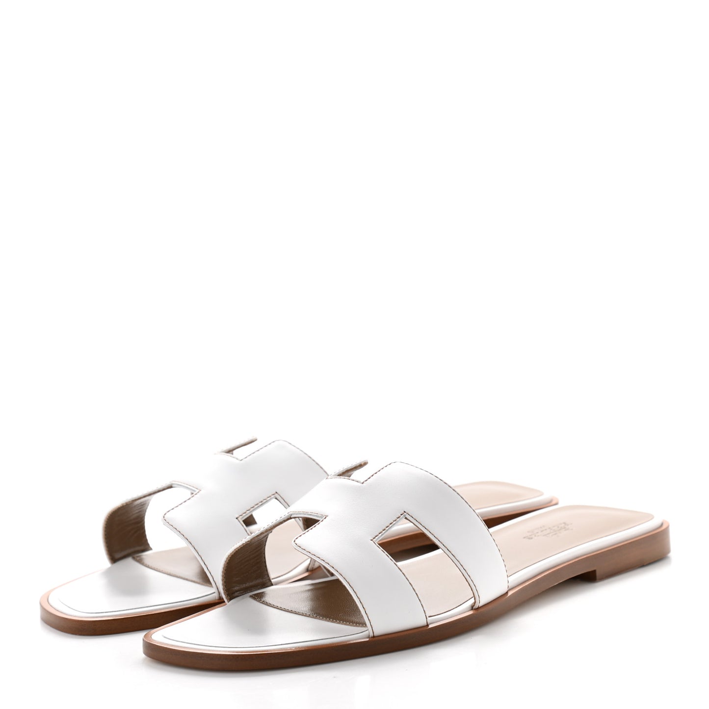 Box Calfskin Oran Sandals 39.5 White