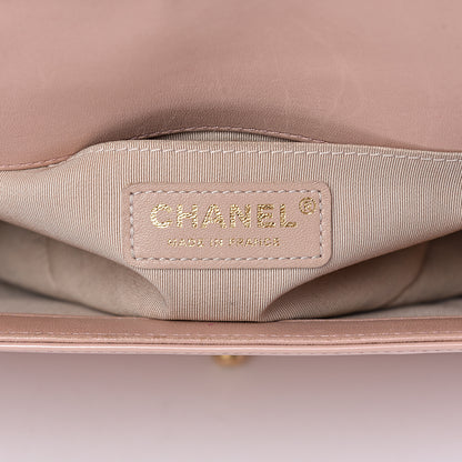 Chanel Patent Calfskin Quilted Medium Boy Flap Light Pink 6 of 15