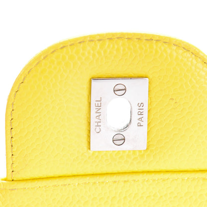 Chanel Caviar Quilted Jumbo Single Flap Yellow 6 of 8