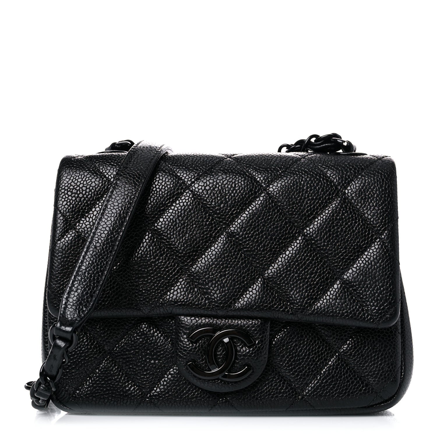 Chanel Caviar Quilted Incognito Mini Square Flap Black 1 of 13