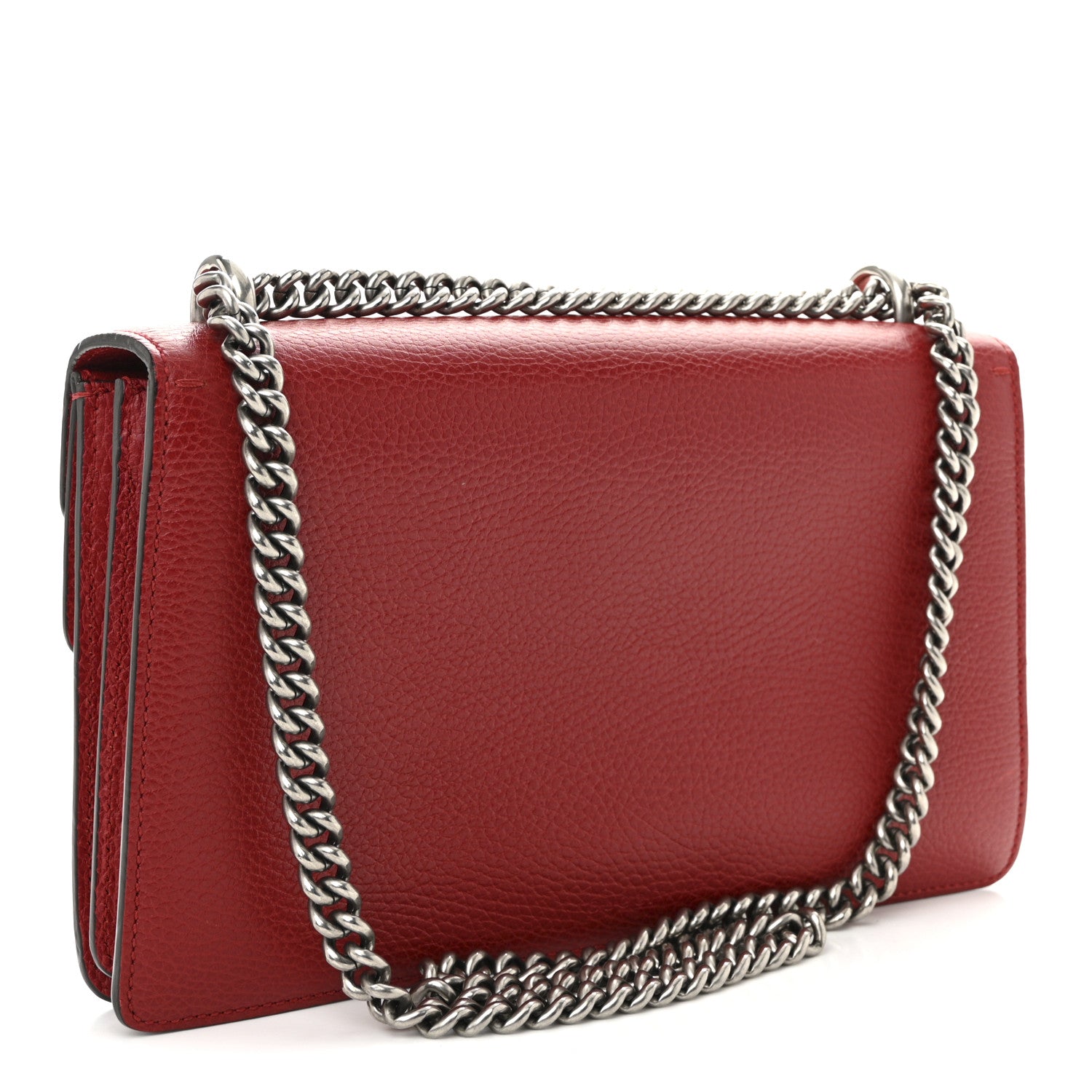Gucci Dollar Calfskin Swarovski Crystal Small Dionysus Shoulder Bag Hibiscus Red 3 of 10