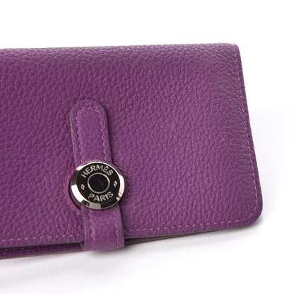 Hermes Togo Dogon Card Case Key Holder Anemone 8 of 11