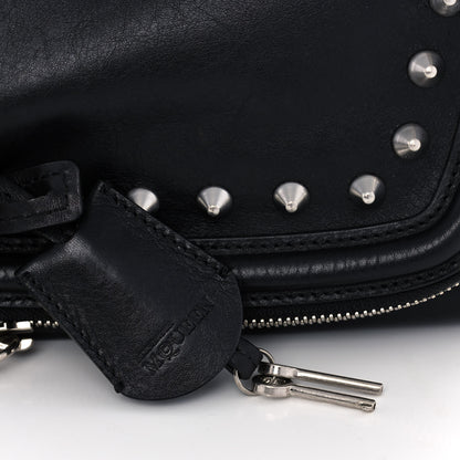 Alexander McQueen Grainy Calfskin Studded Padlock Skull Clutch Black 9 of 14