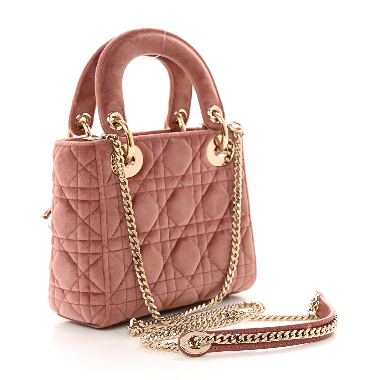 Velvet Mini Lady Dior Pink