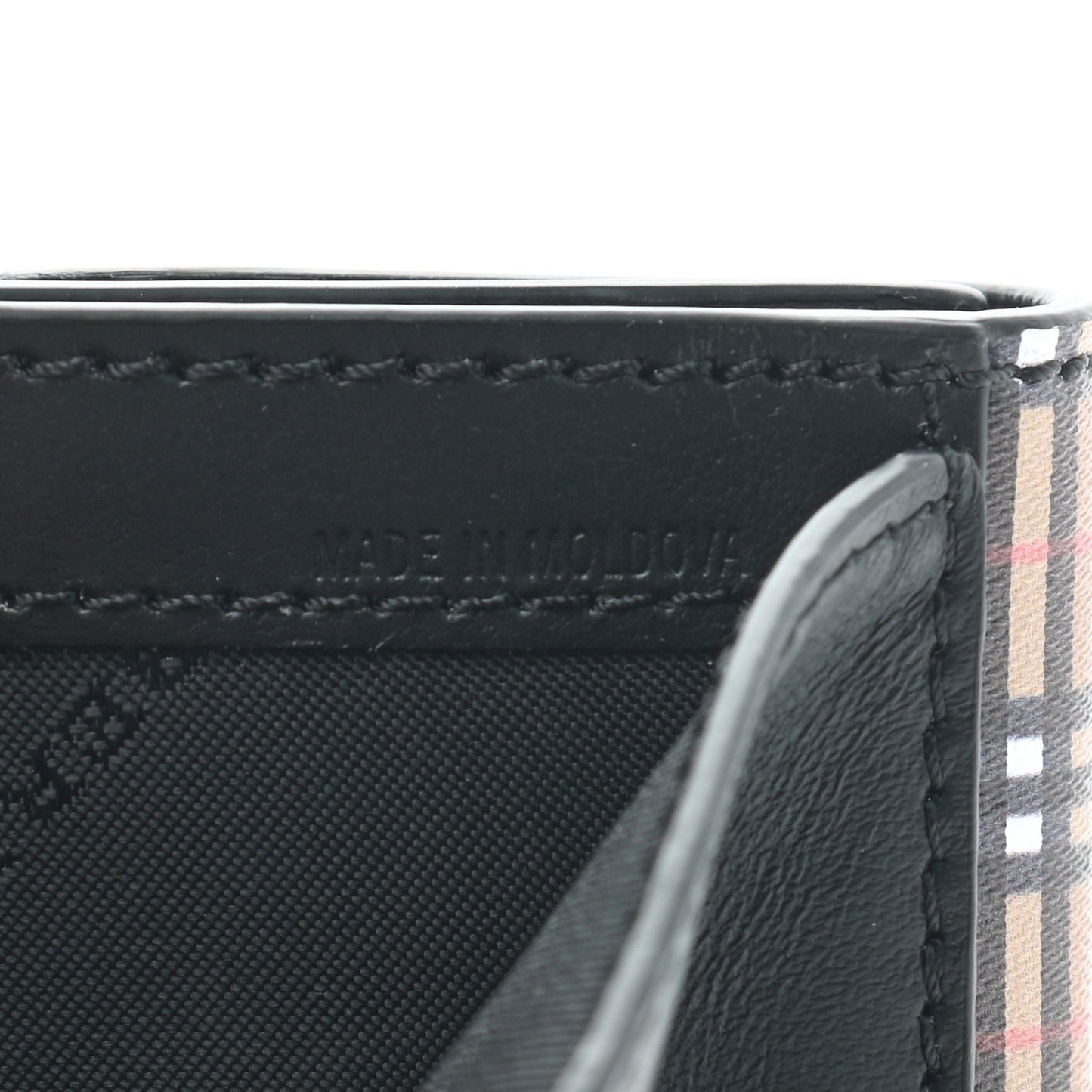 Mini Vintage Check Luna French Wallet Black