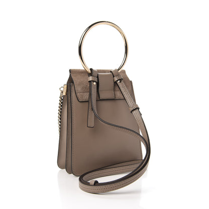 Chloe Suede Calfskin Mini Faye Bracelet Bag Motty Grey 3 of 9