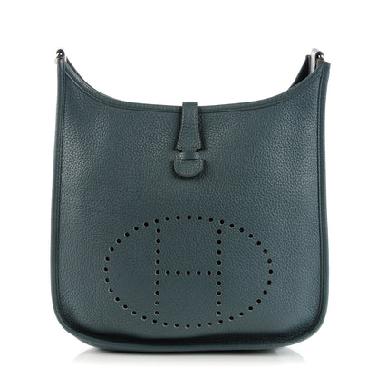 Hermes Taurillon Clemence Evelyne III PM Bleu Orage 1 of 8
