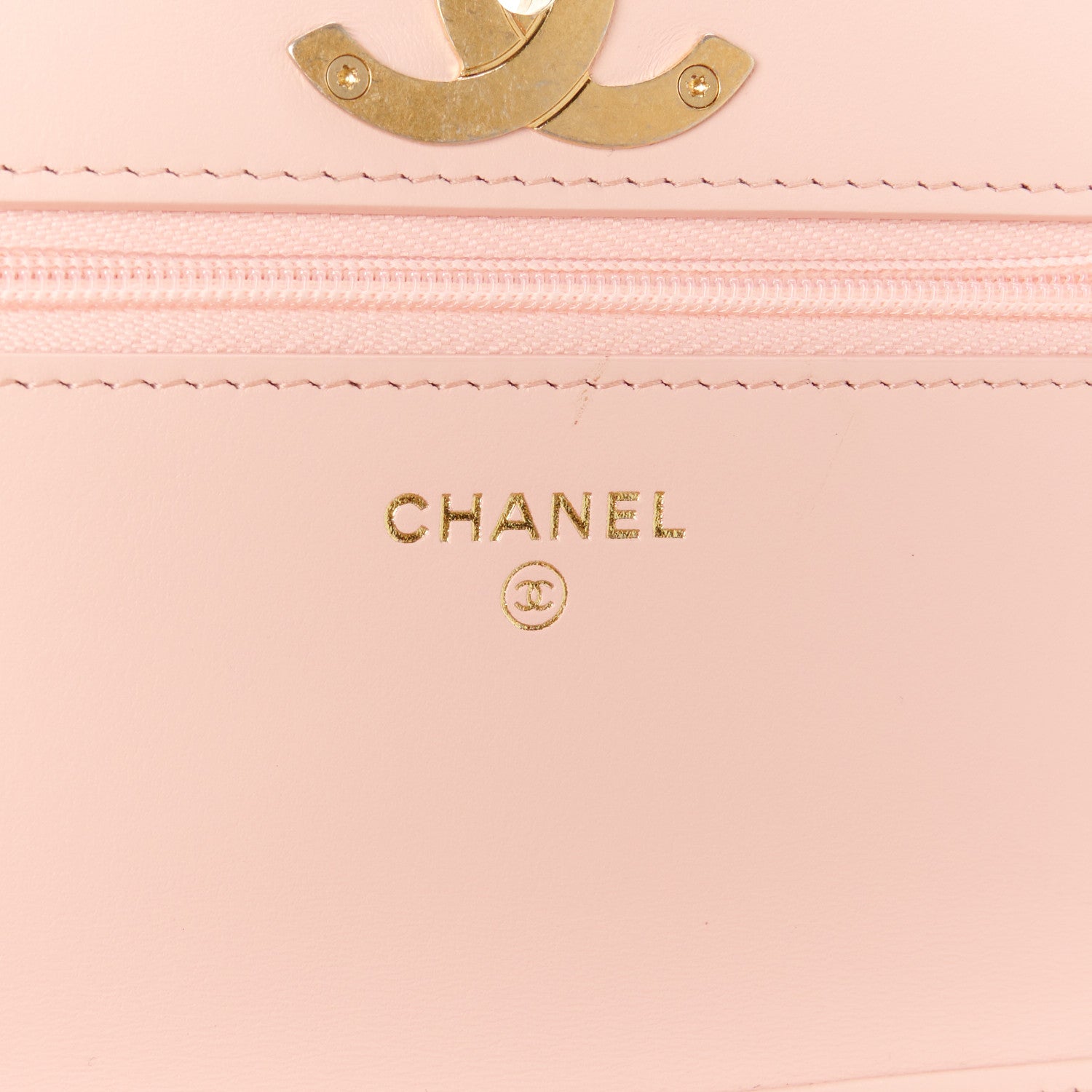 Chanel Caviar Quilted Camellia Wallet On Chain WOC Light Pink 6 of 12