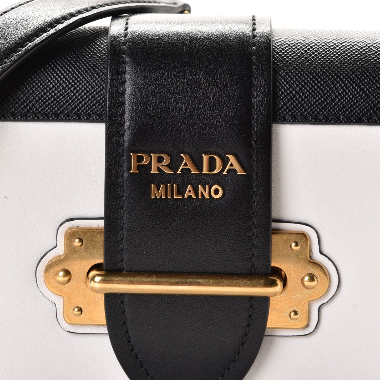 City Calf Saffiano Cahier Bag Talco Black