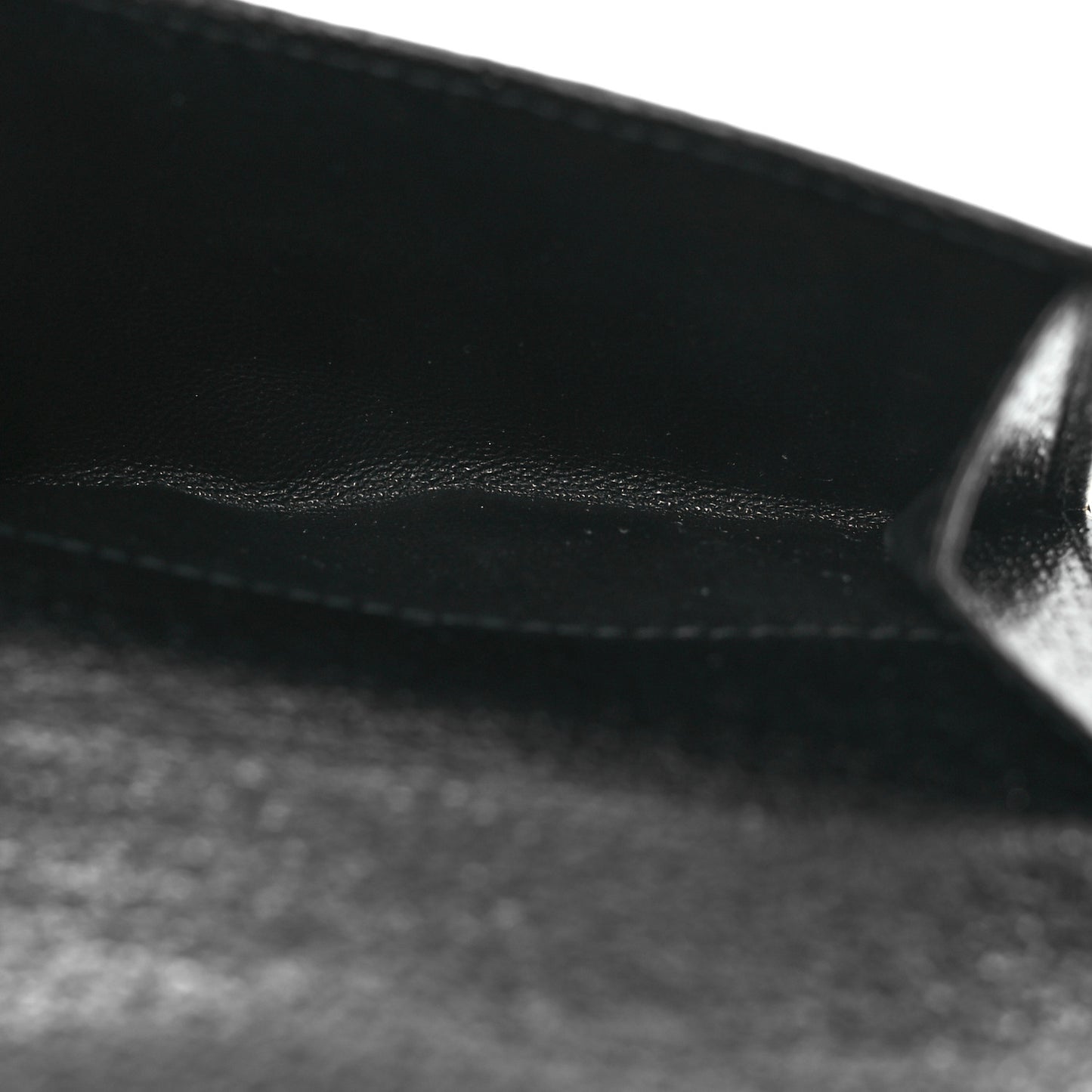 Monogram Textured Calfskin Metal Bar French Flap Wallet Black