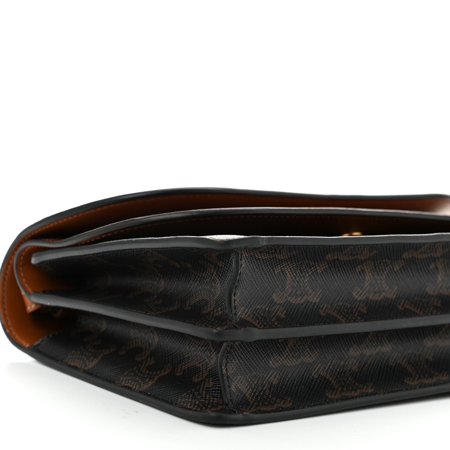 Celine Triomphe Canvas Lambskin Wallet On Strap Tan 9 of 10