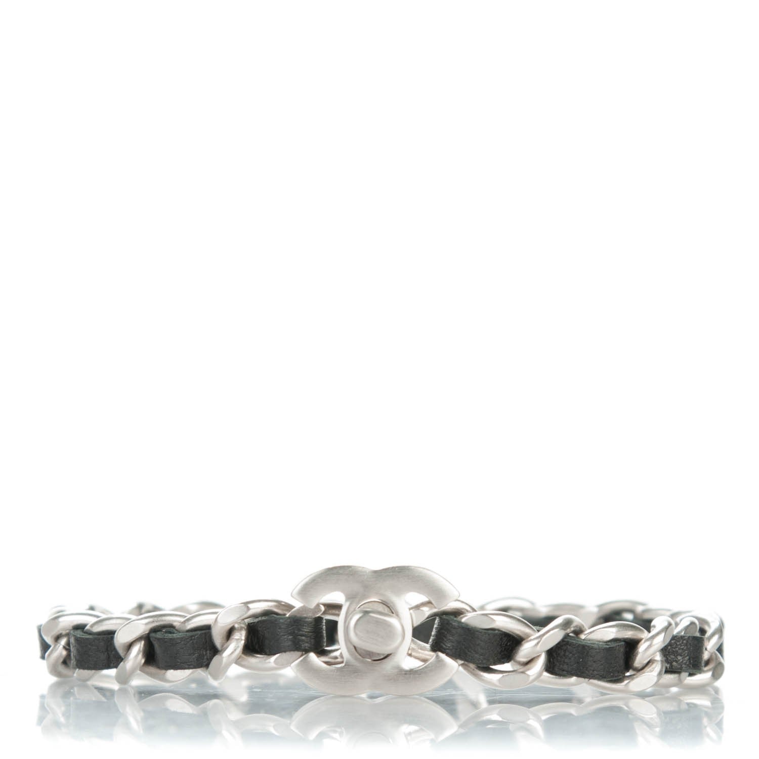 Chanel Lambskin CC Turnlock Chain Bracelet L Black 1 of 5