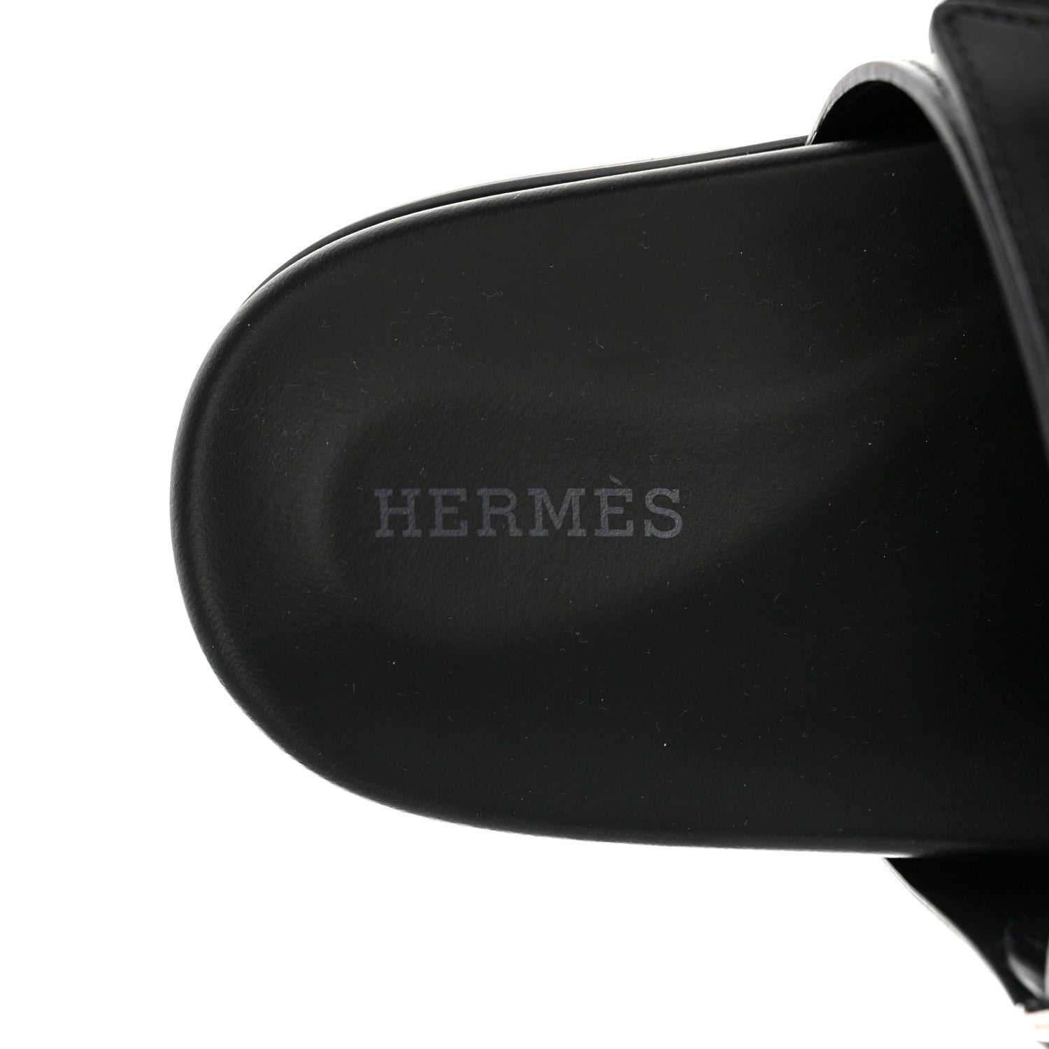 Hermes Calfskin Womens Chypre Sandals 37 Black 7 of 9