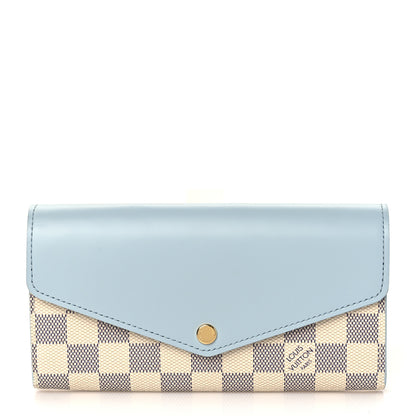 Louis Vuitton Damier Azur Sarah Wallet NM Bleu Olympe 1 of 7