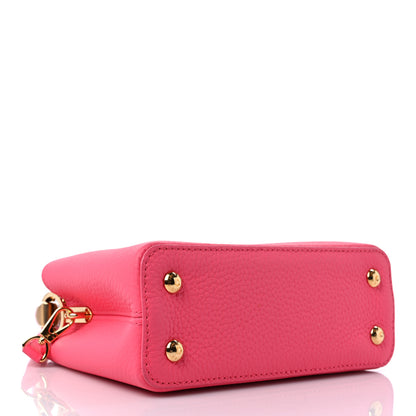 Louis Vuitton Taurillon Monogram Tile Capucines Mini Dragonfruit Ballet Pink 4 of 10