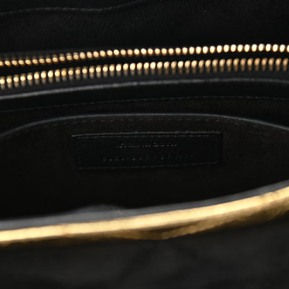 Saint Laurent Metallic Calfskin Y Quilted Small Loulou Monogram Chain Satchel Gold 6 of 8