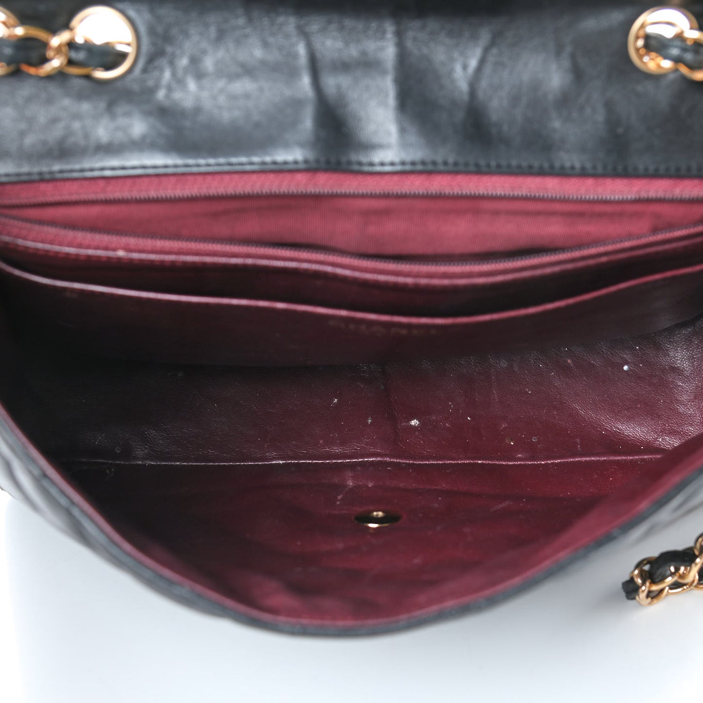 Lambskin Quilted Jumbo Single Flap Black