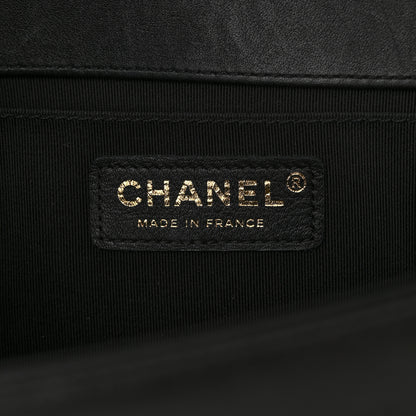 Chanel Calfskin Braided Medium Boy Flap Black 8 of 14