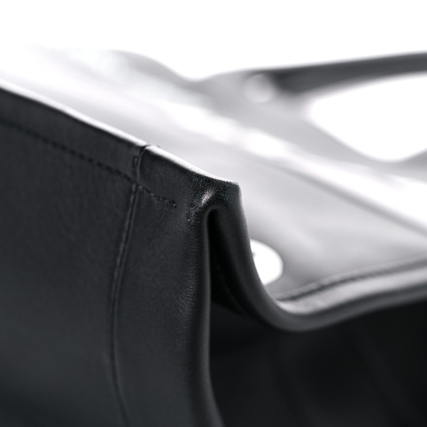 Calfskin Large Surrealism Book Tote Black