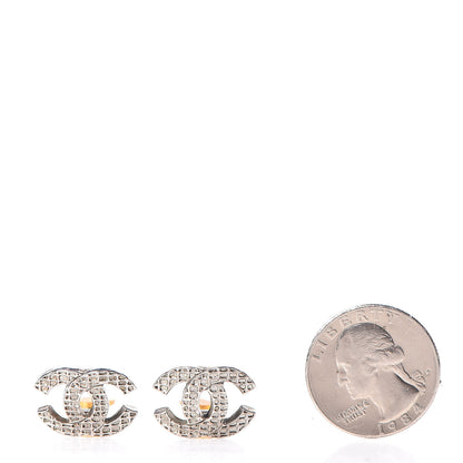 Chanel CC Clip On Earrings Silver 2 of 4
