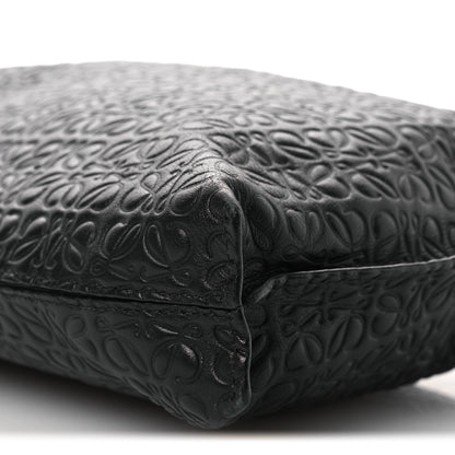 Loewe Calfskin Embossed Repeat T Pouch Black 10 of 11