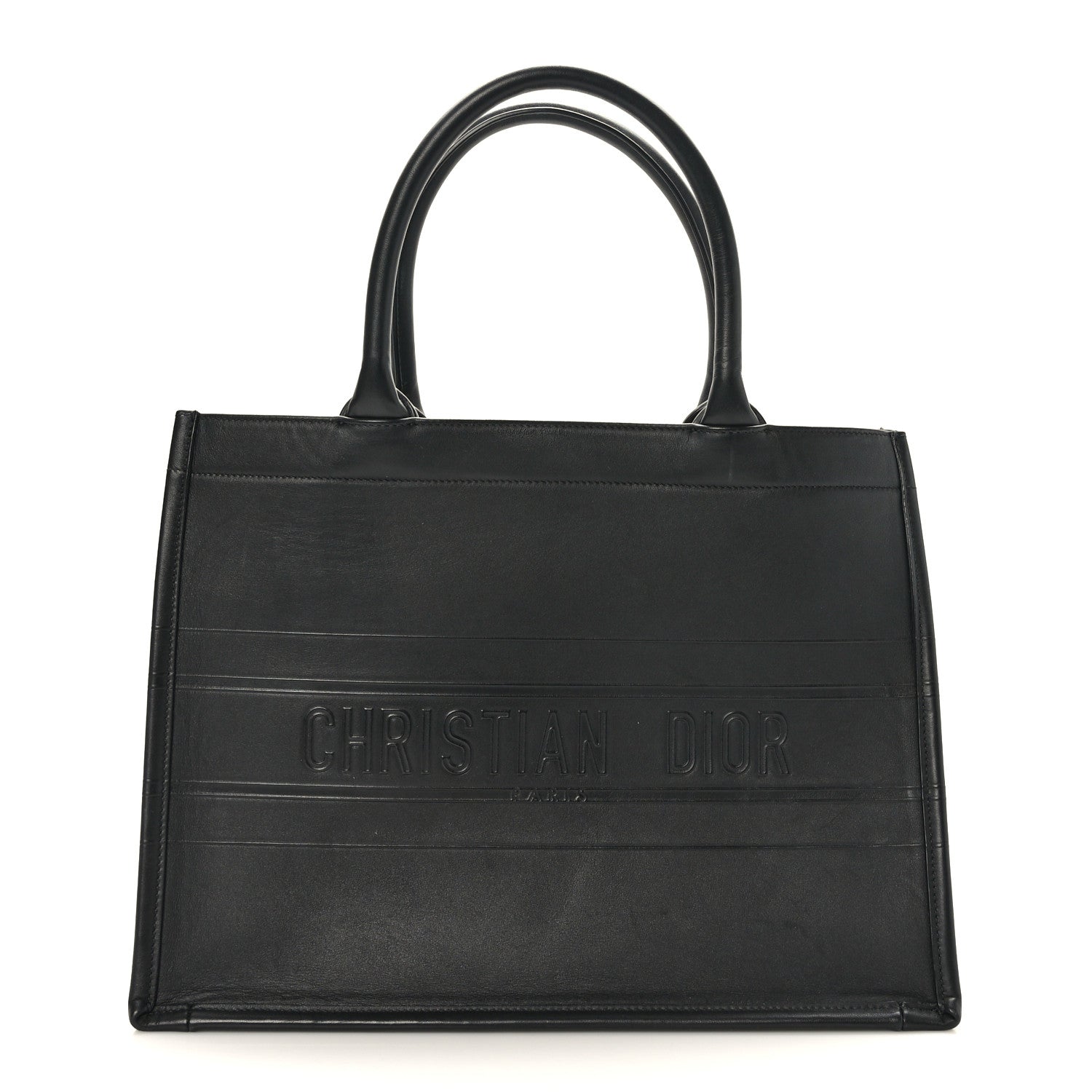 Christian Dior Calfskin Embossed Medium Book Tote Black 1 of 11