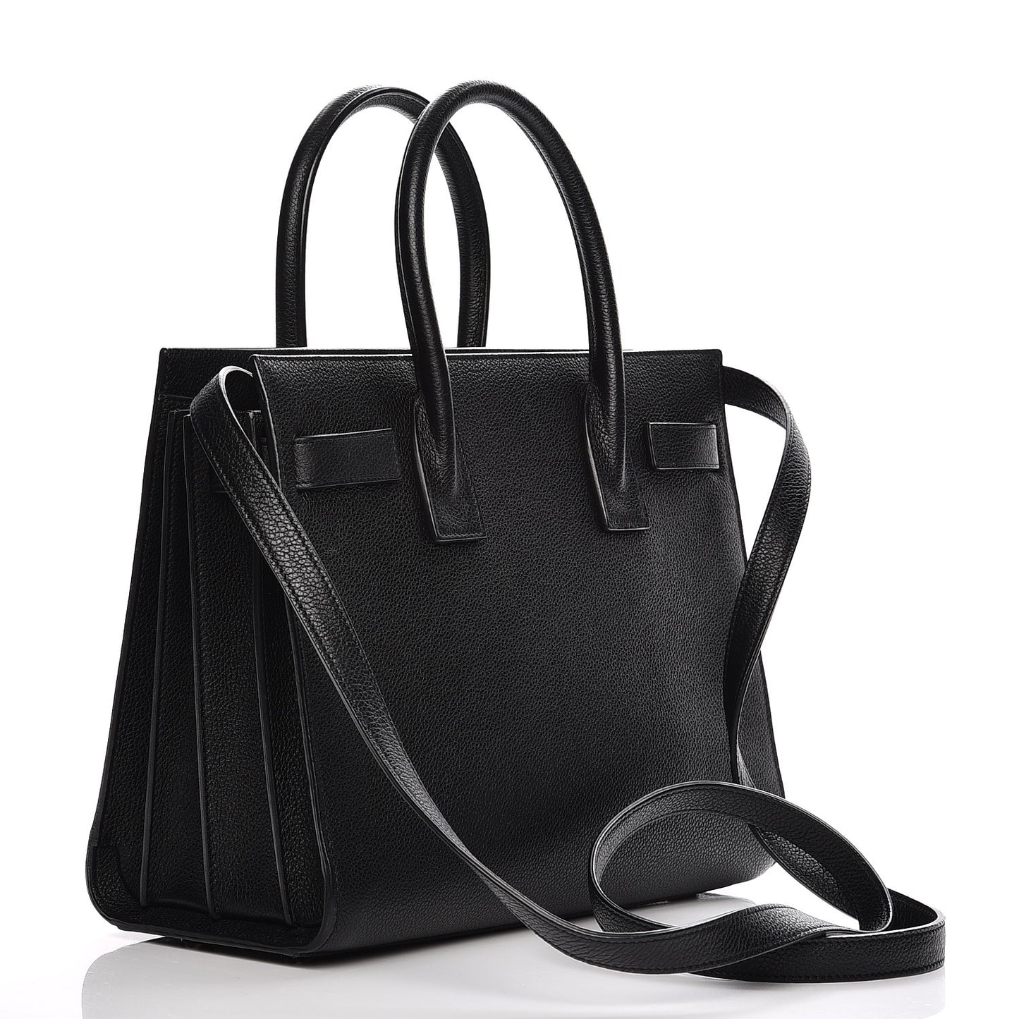 Grained Calfskin Nano Sac De Jour Black