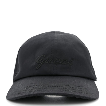 Gucci Canvas Embroidered Logo Baseball Hat XXL Black 3 of 9