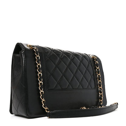 Chanel Sheepskin Quilted Vintage Mademoiselle Flap Black 3 of 11