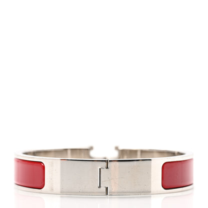 Hermes Enamel Narrow Clic Clac H Bracelet PM Rouge Vif 3 of 6