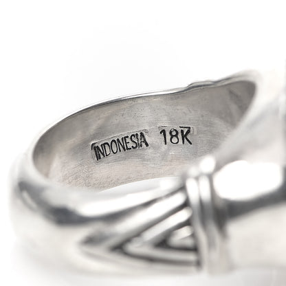 John Hardy Sterling Silver 18K Yellow Gold Fleur de Lis Ring 52 6 5 of 6