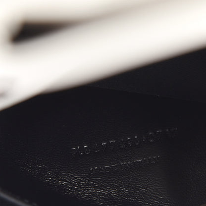 Saint Laurent Grain De Poudre Small West Hollywood Monogram Fold-Over Bag Pearl White 9 of 12