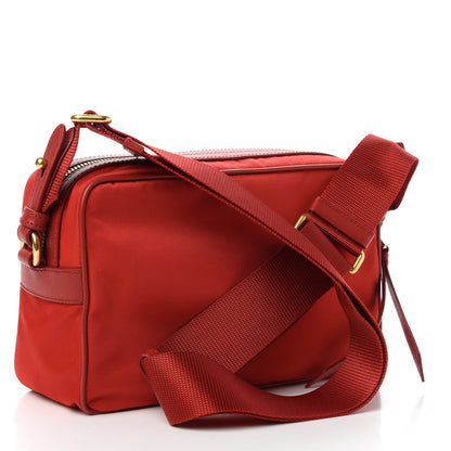 Prada Tessuto Nylon Soft Calf Camera Bag Rosso 3 of 10