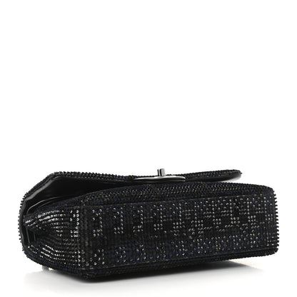 Chanel Velvet Sequin Mesh Lambskin Medium Double Flap Black 3 of 8