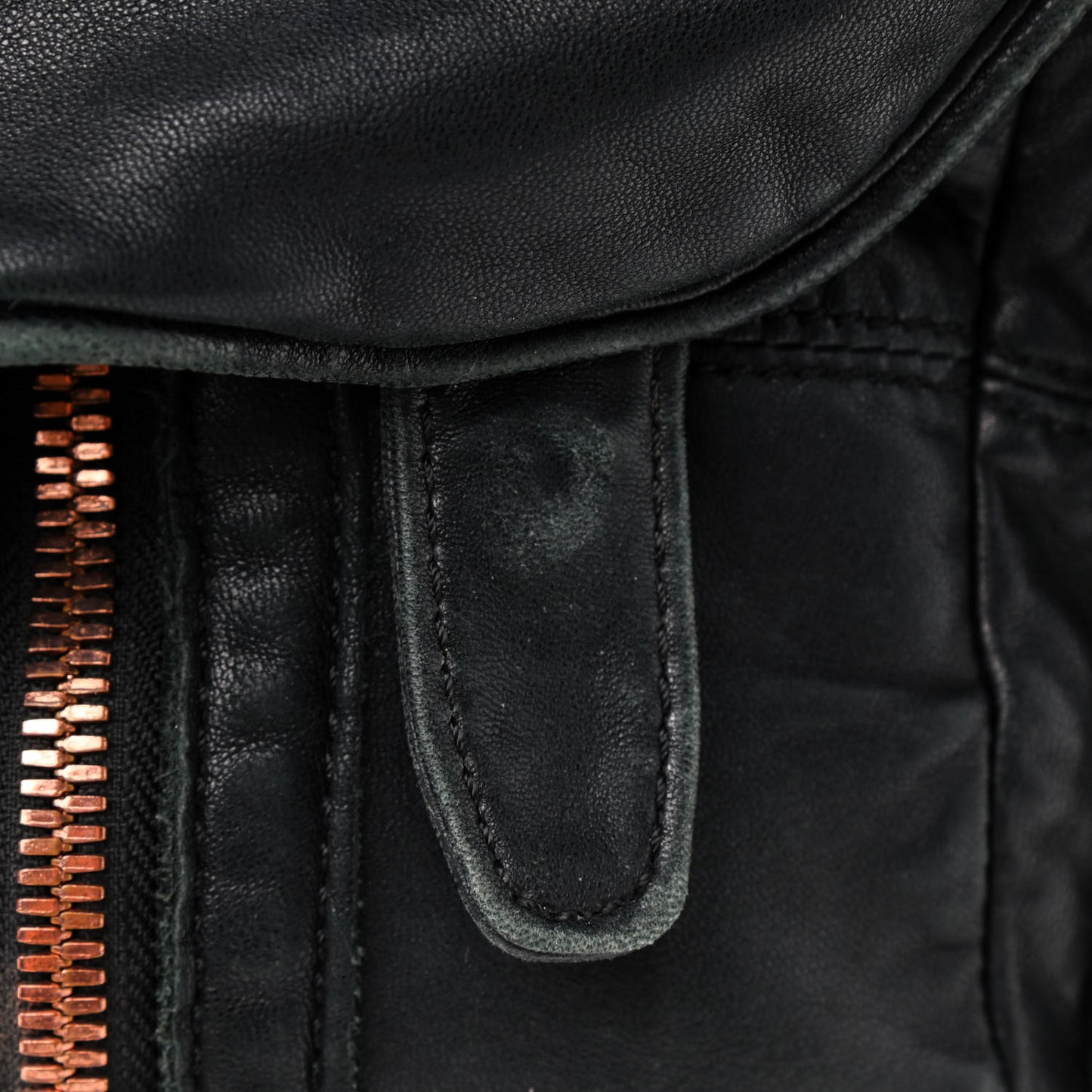 Lambskin Marti Backpack Washed Black Rose Gold Hardware