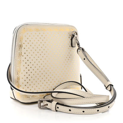 Gucci X SEGA Calfskin GUCCY Stars Mini Dome Shoulder Bag Mystic White Gold 3 of 15