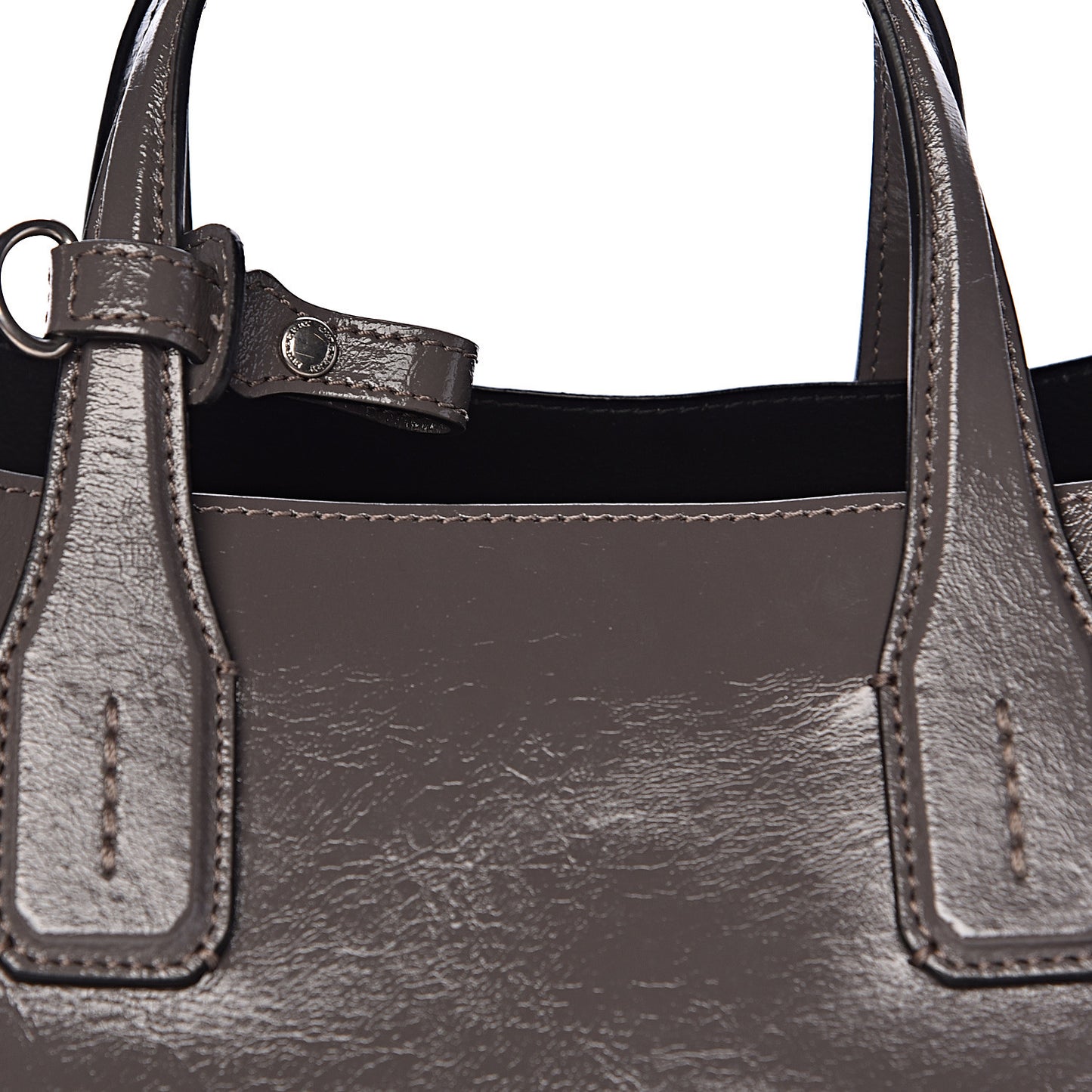 Soft Calfskin Medium Banner Tote Sepia Grey
