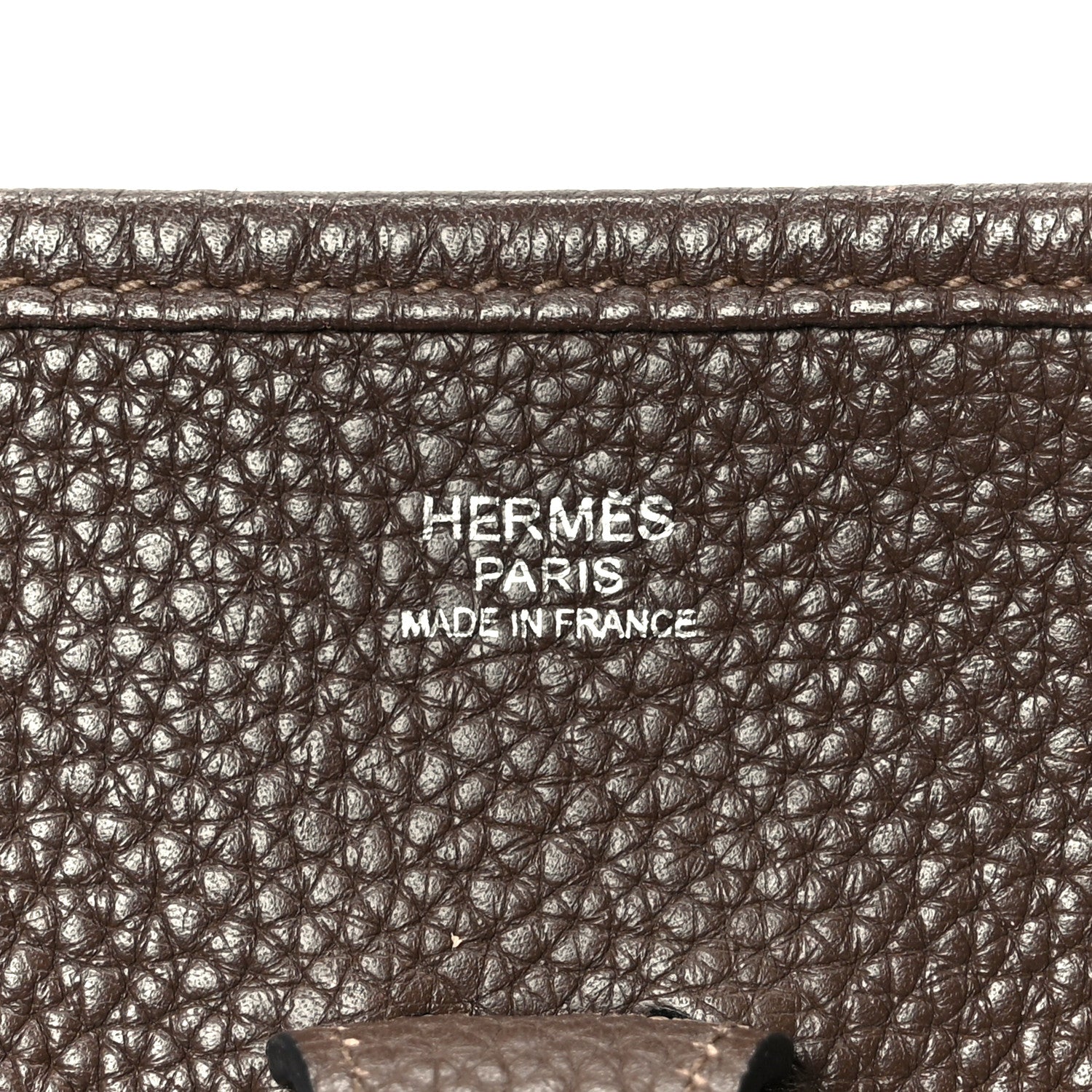 Hermes Taurillon Clemence Evelyne IlI PM Chocolate 5 of 9